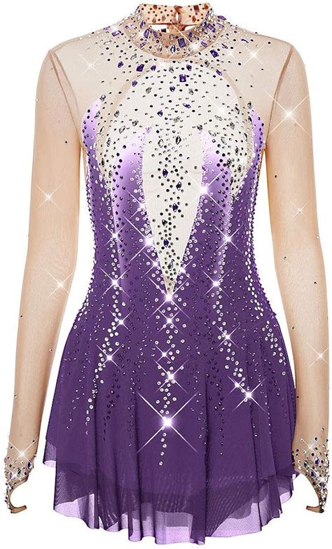 purple figure skating dress|purple skater dresses for women.